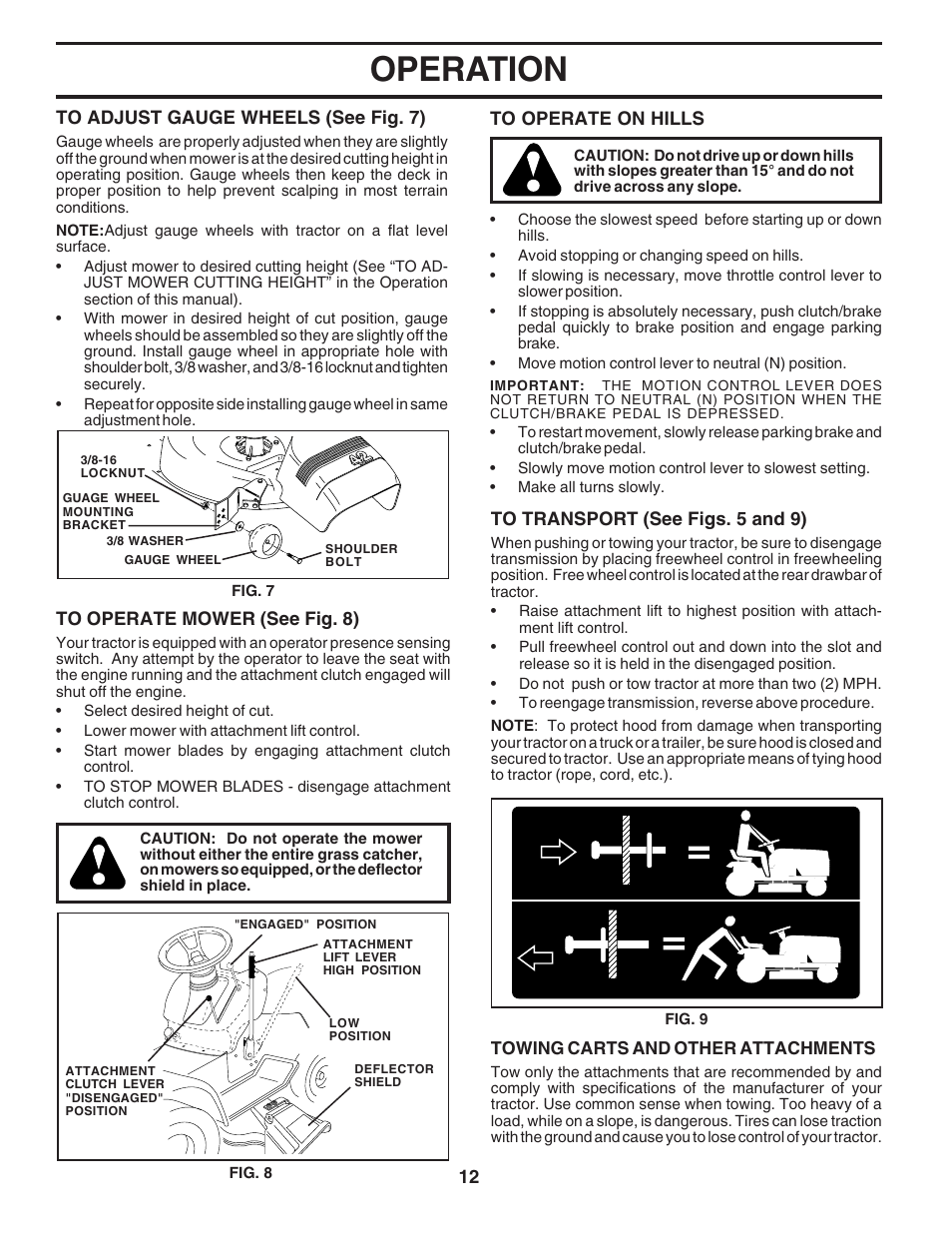Operation | Poulan 183041 User Manual | Page 12 / 48