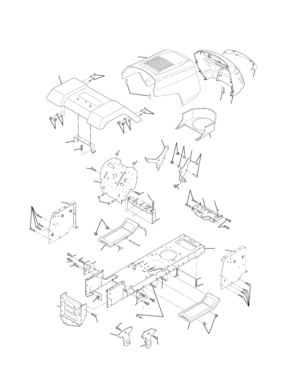 Repair parts, Tractor - - model number ppr1742stc, Chassis and enclosures | Poulan 173282 User Manual | Page 30 / 48
