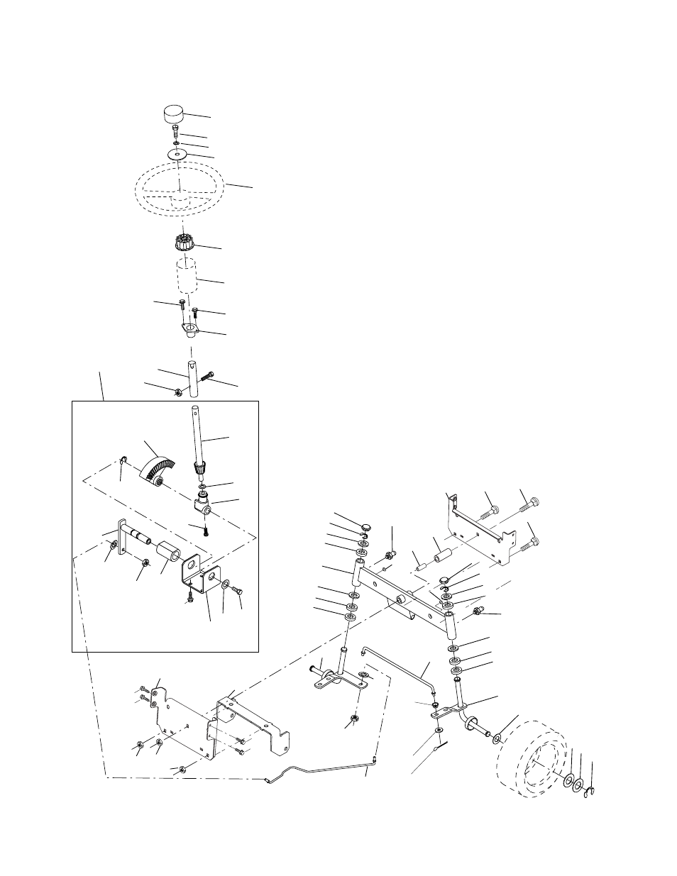 Repair parts, Tractor - - model number ppr1742stc, Steering assembly | Poulan 173282 User Manual | Page 34 / 48