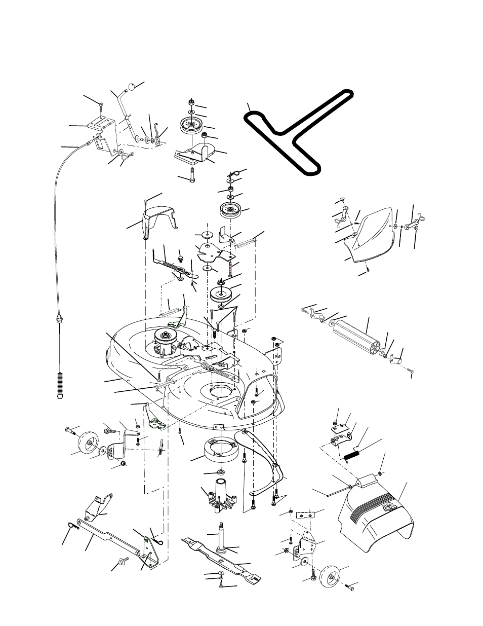Repair parts, Tractor - - model number ppr1742stc, Mower deck | Poulan 173282 User Manual | Page 40 / 48