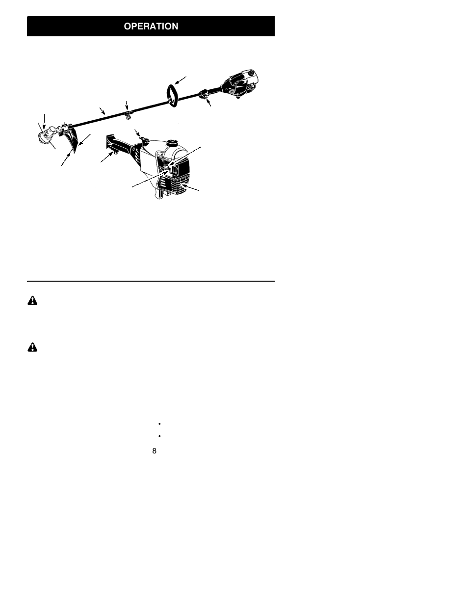 Operation | Poulan PP135 User Manual | Page 8 / 16