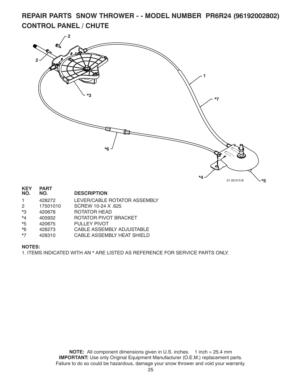 Poulan Pro PR6R24 SNOW THROWER User Manual | Page 25 / 40