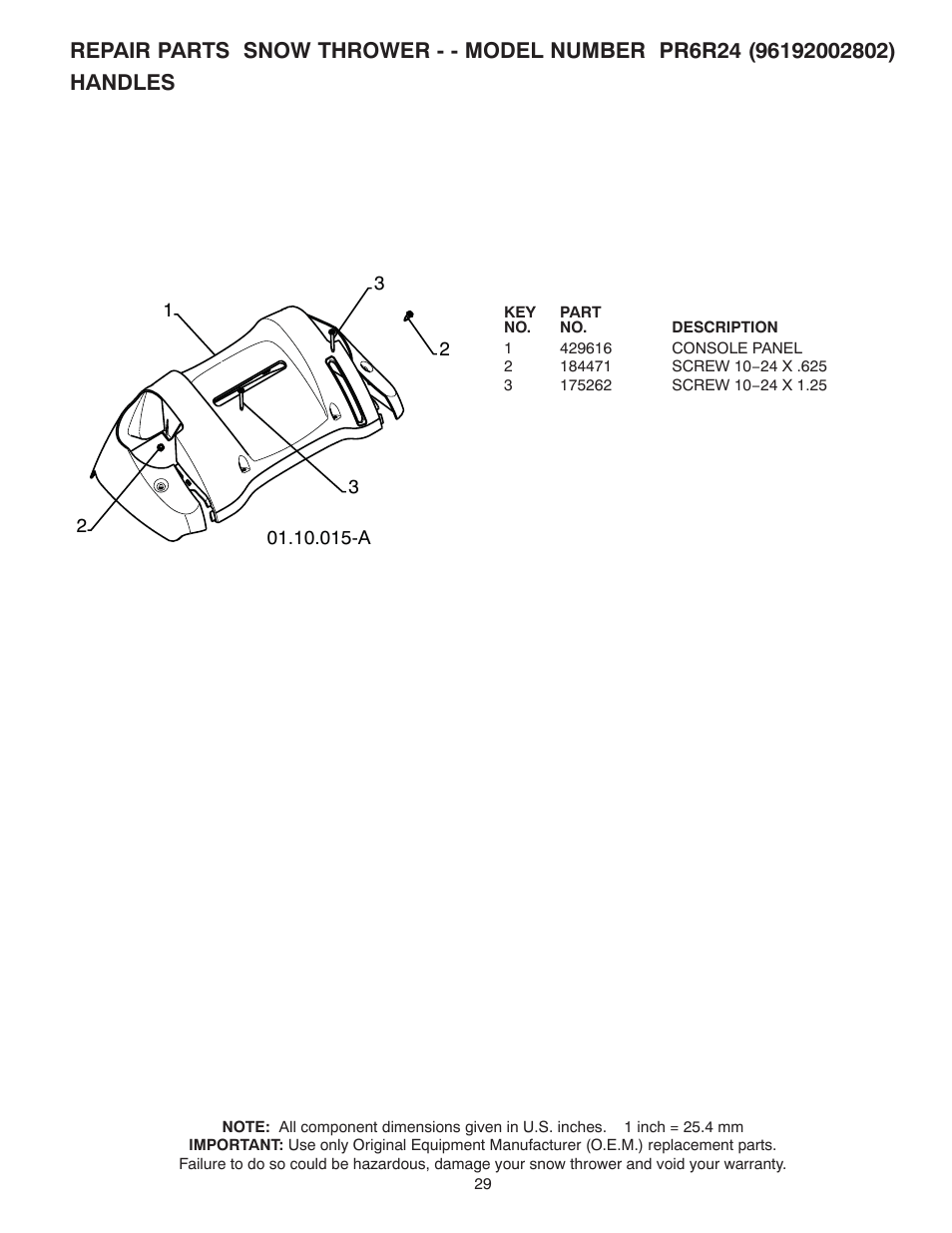 Poulan Pro PR6R24 SNOW THROWER User Manual | Page 29 / 40