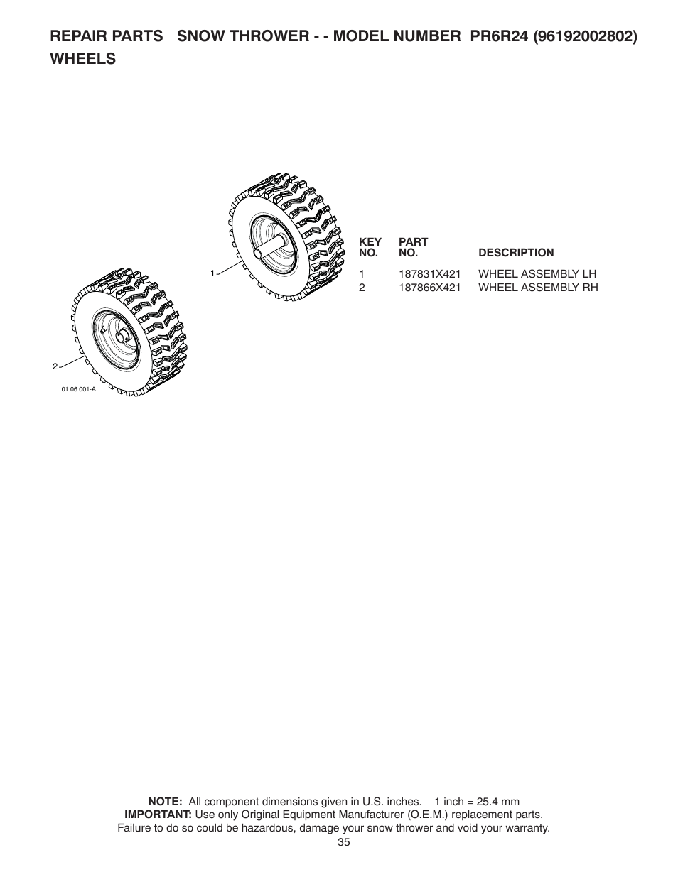 Poulan Pro PR6R24 SNOW THROWER User Manual | Page 35 / 40
