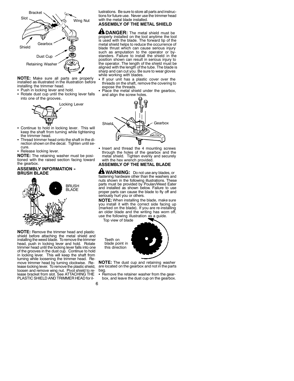 Poulan 530088777 User Manual | Page 6 / 12