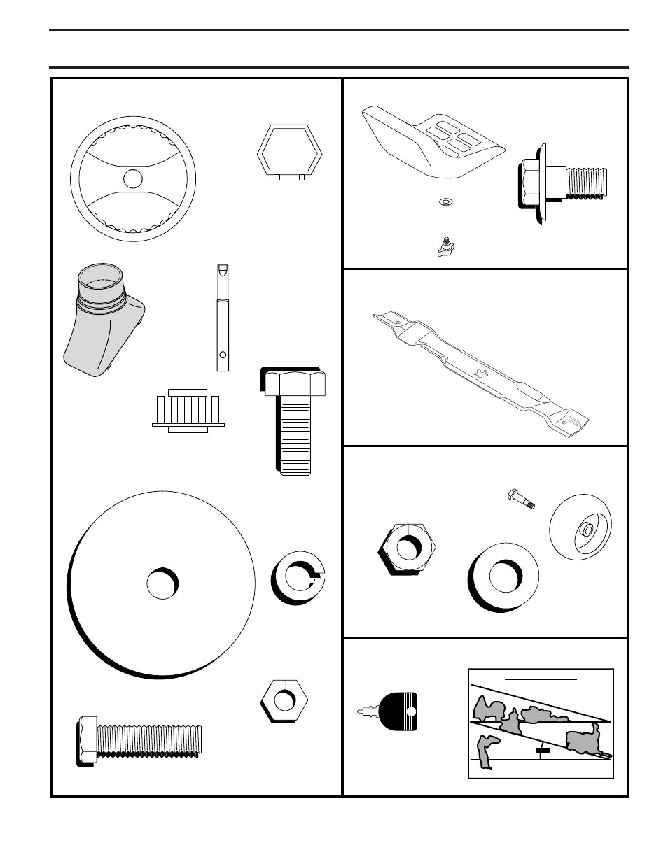 Unassembled parts | Poulan 173284 User Manual | Page 5 / 48