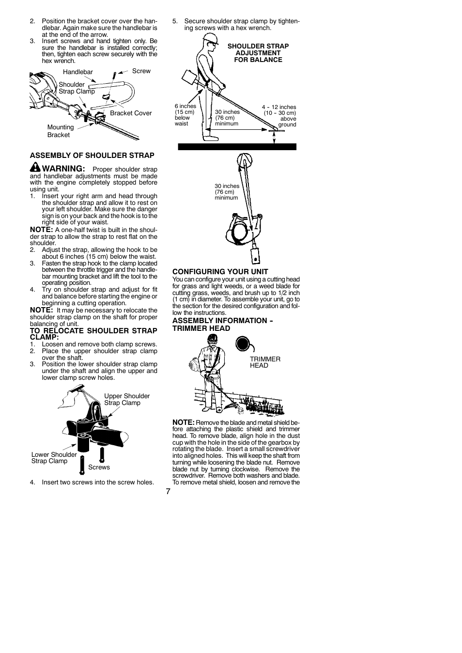 Warning | Poulan 545186843 User Manual | Page 7 / 22