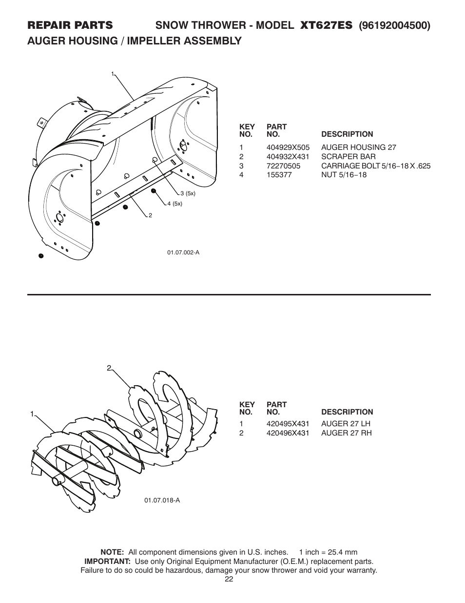 Poulan XT 96192004500 User Manual | Page 22 / 40