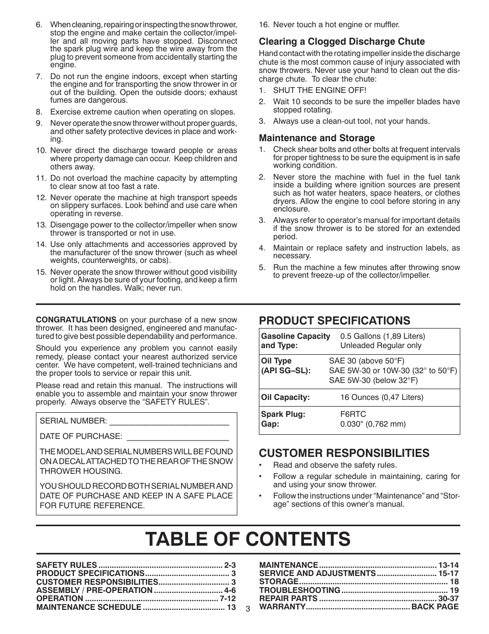 Poulan XT 96192004500 User Manual | Page 3 / 40