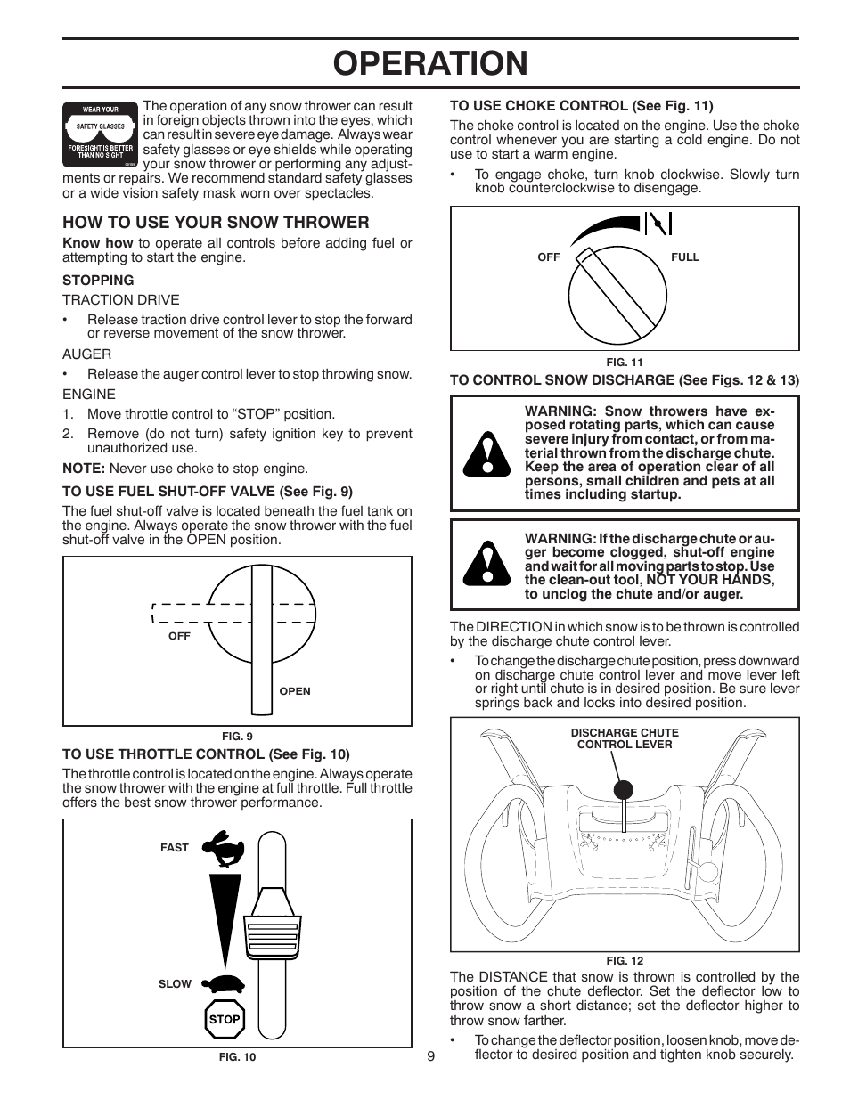 Operation | Poulan 419002 User Manual | Page 9 / 32