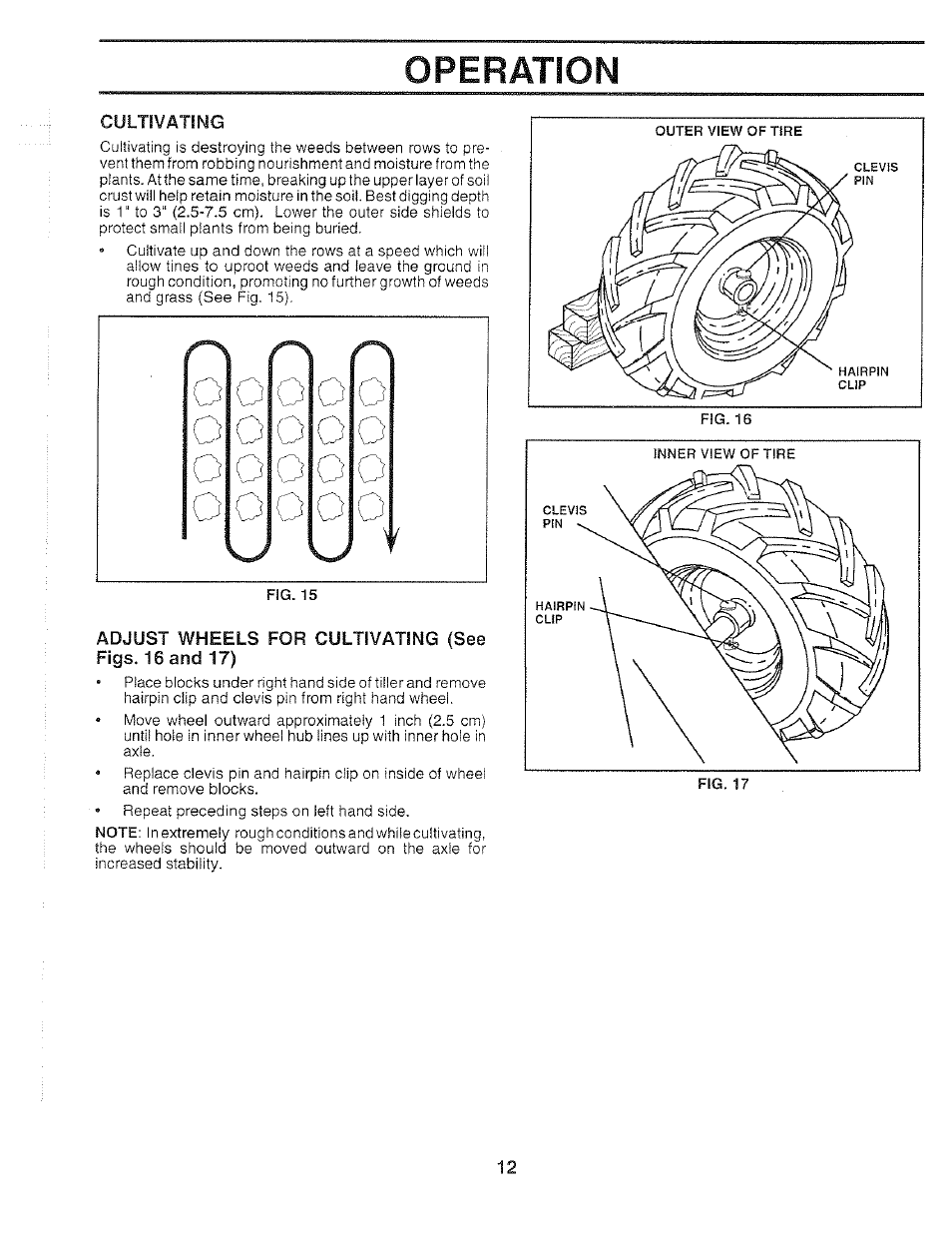 Cultivating, Operation | Poulan 159399 User Manual | Page 12 / 28