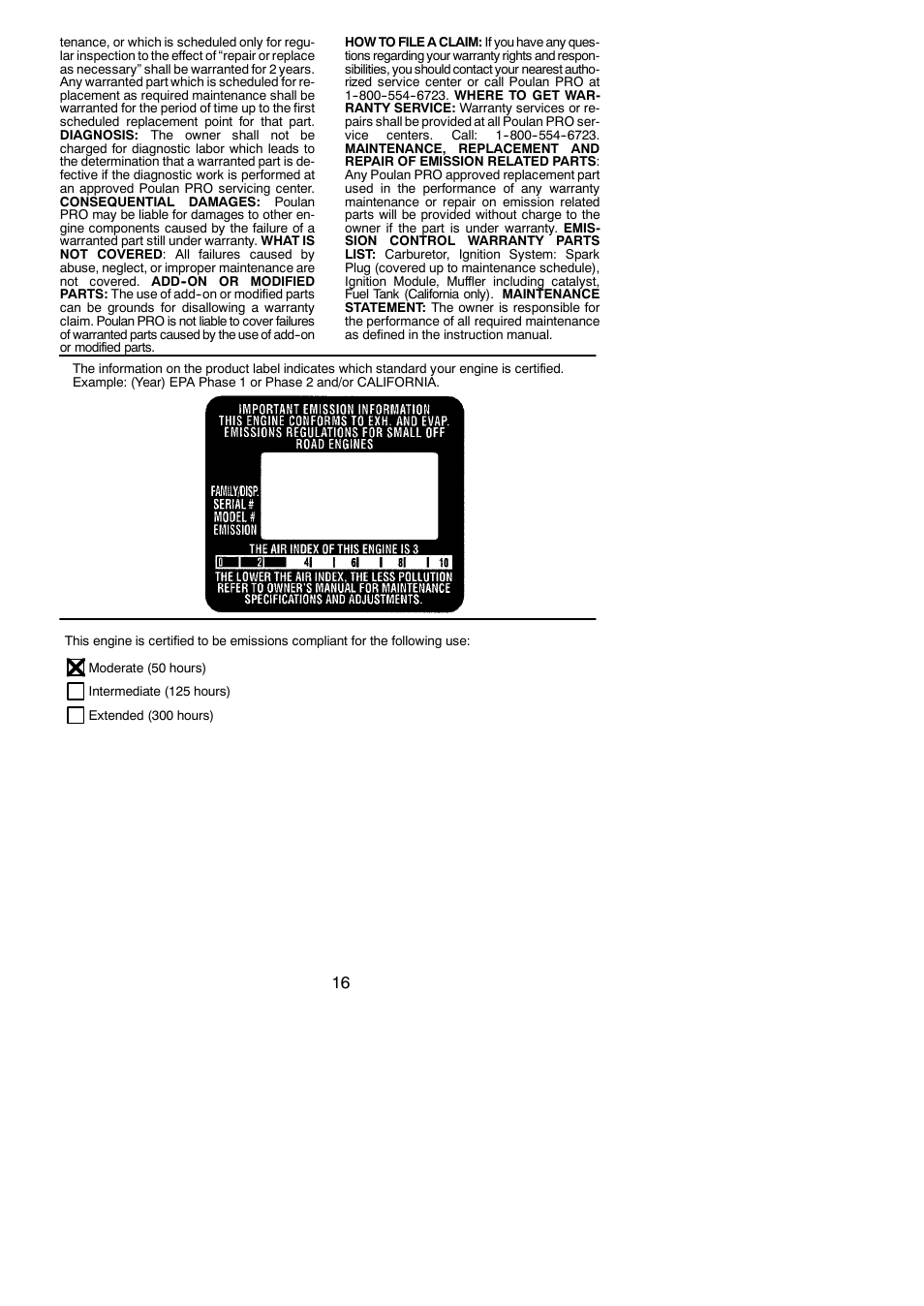 Poulan PPB150E User Manual | Page 16 / 16