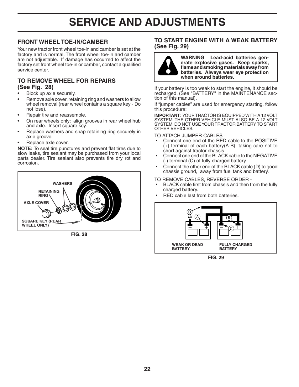 Service and adjustments | Poulan XT19H42YT User Manual | Page 22 / 30