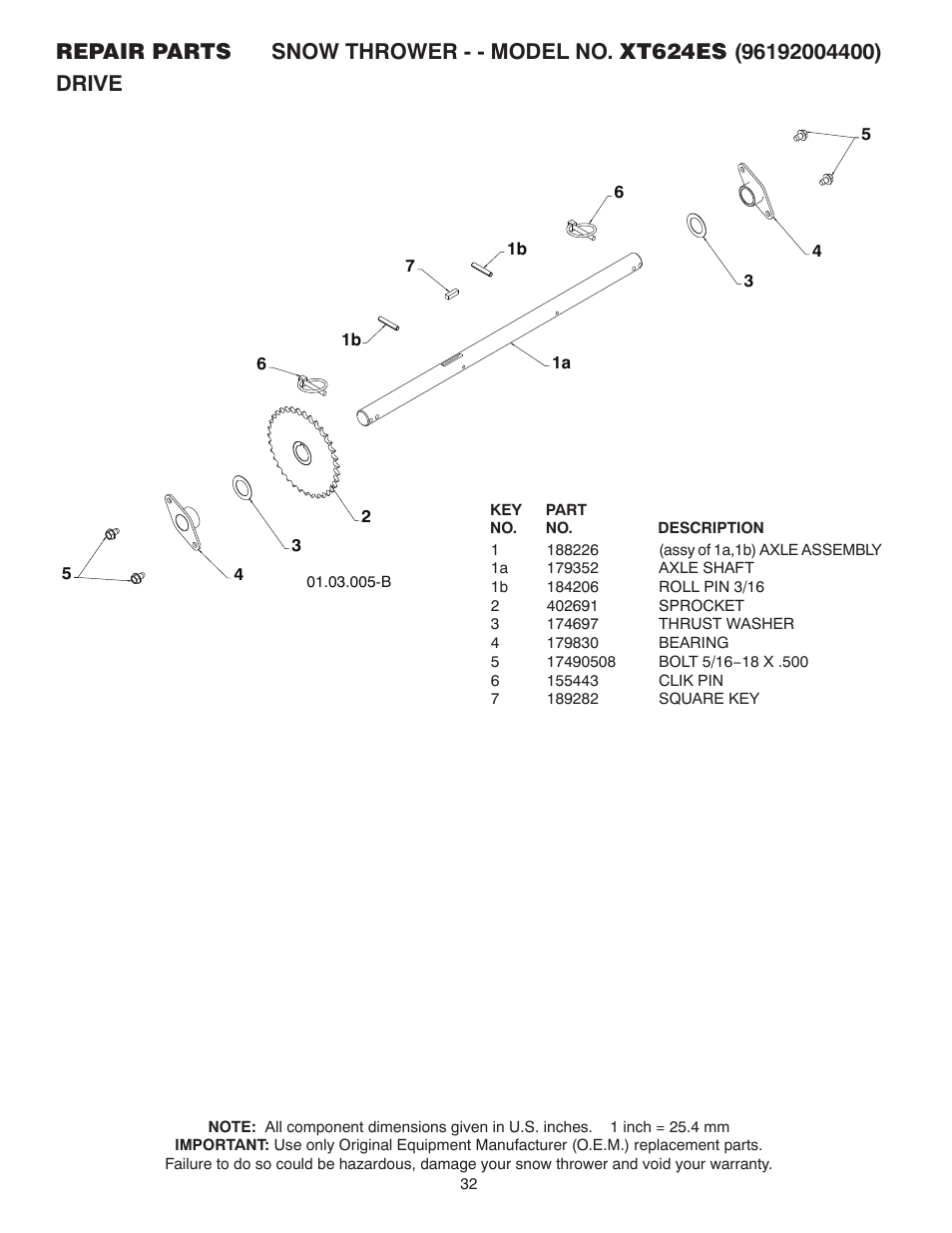 Poulan XT624ES User Manual | Page 32 / 40