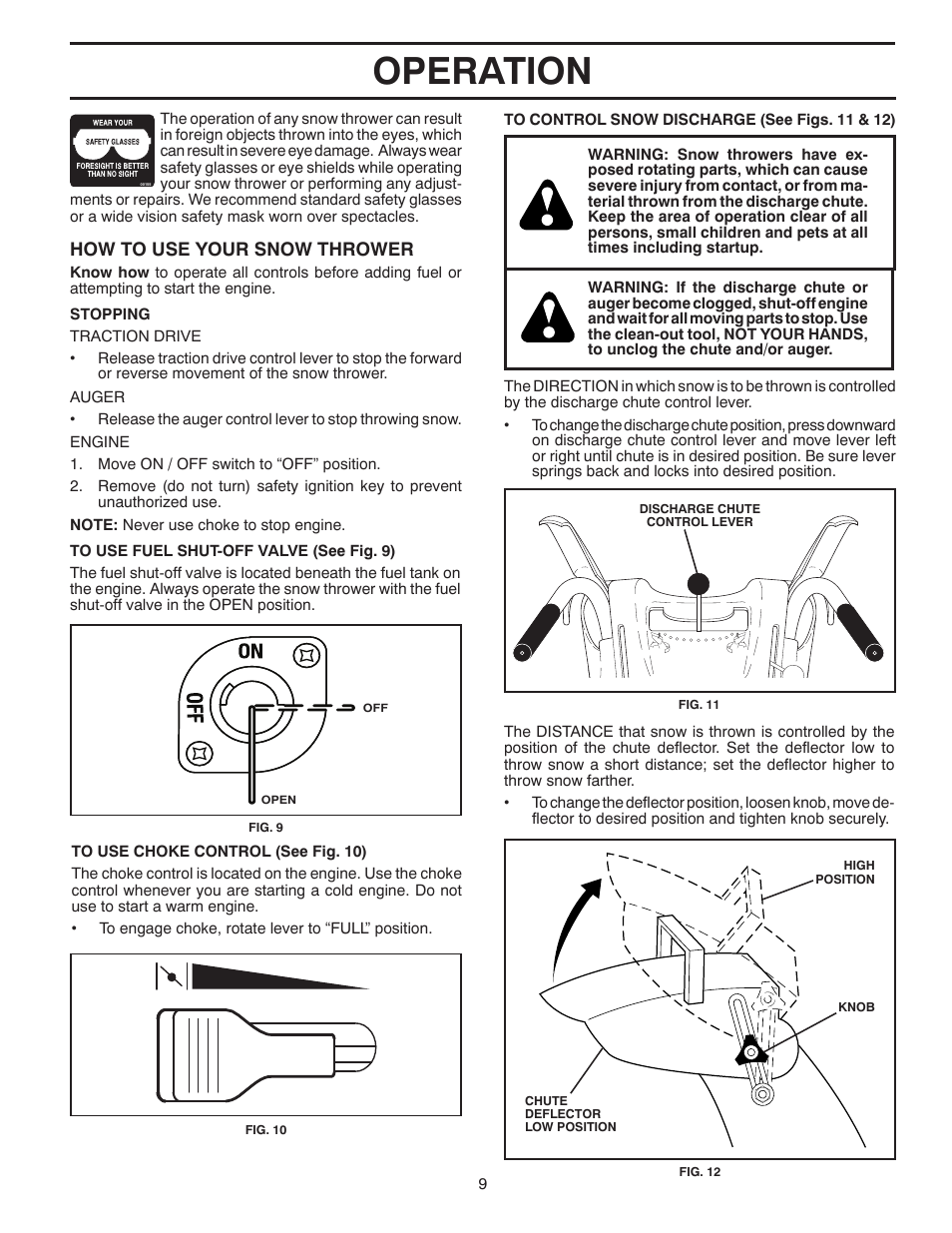 Operation, How to use your snow thrower | Poulan XT624ES User Manual | Page 9 / 40