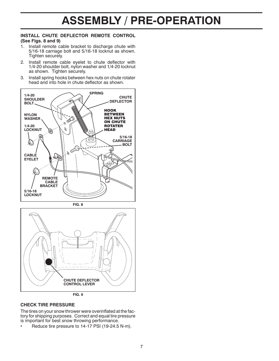 Assembly / pre-operation | Poulan 420917 User Manual | Page 7 / 40