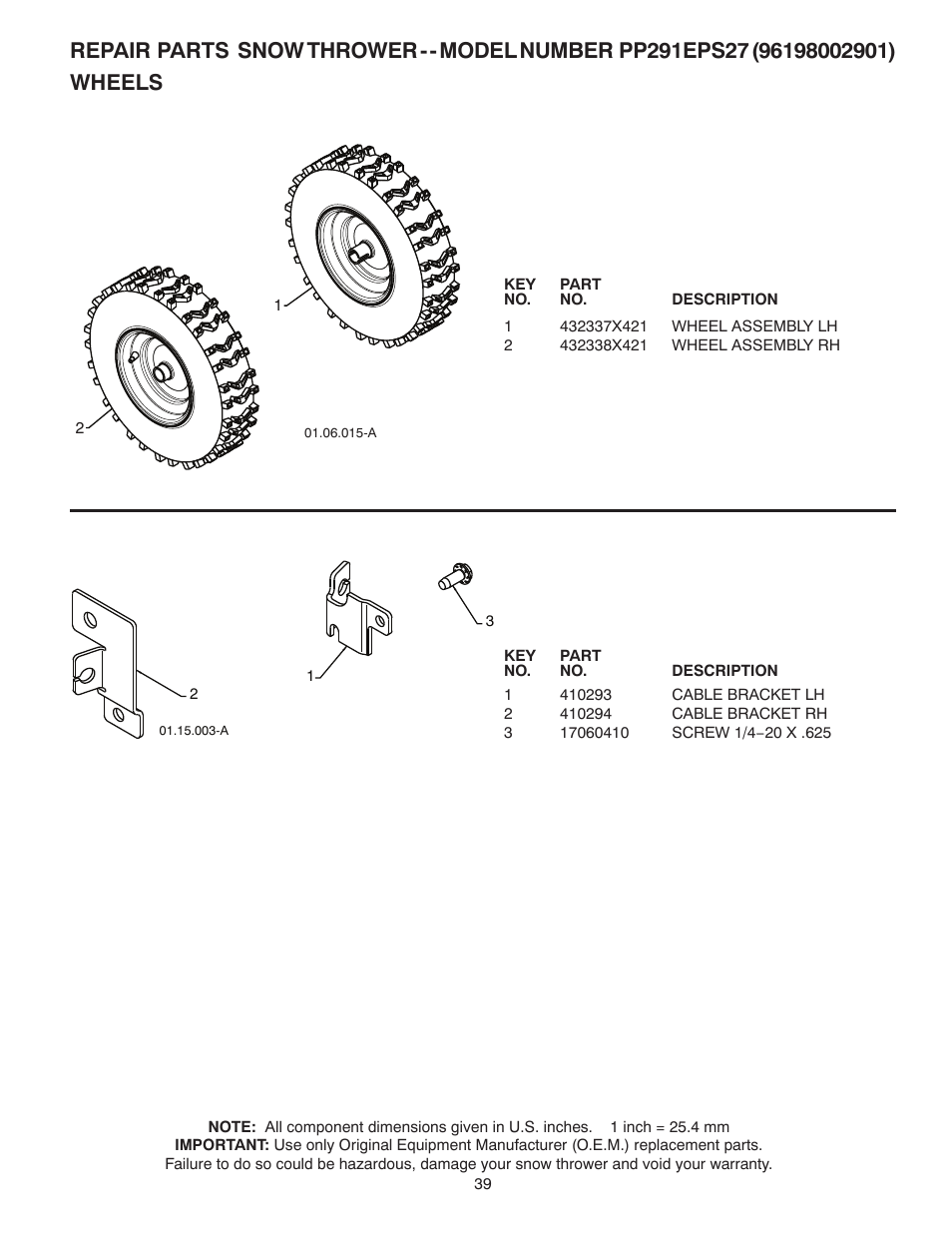 Wheels | Poulan 435548 User Manual | Page 39 / 44