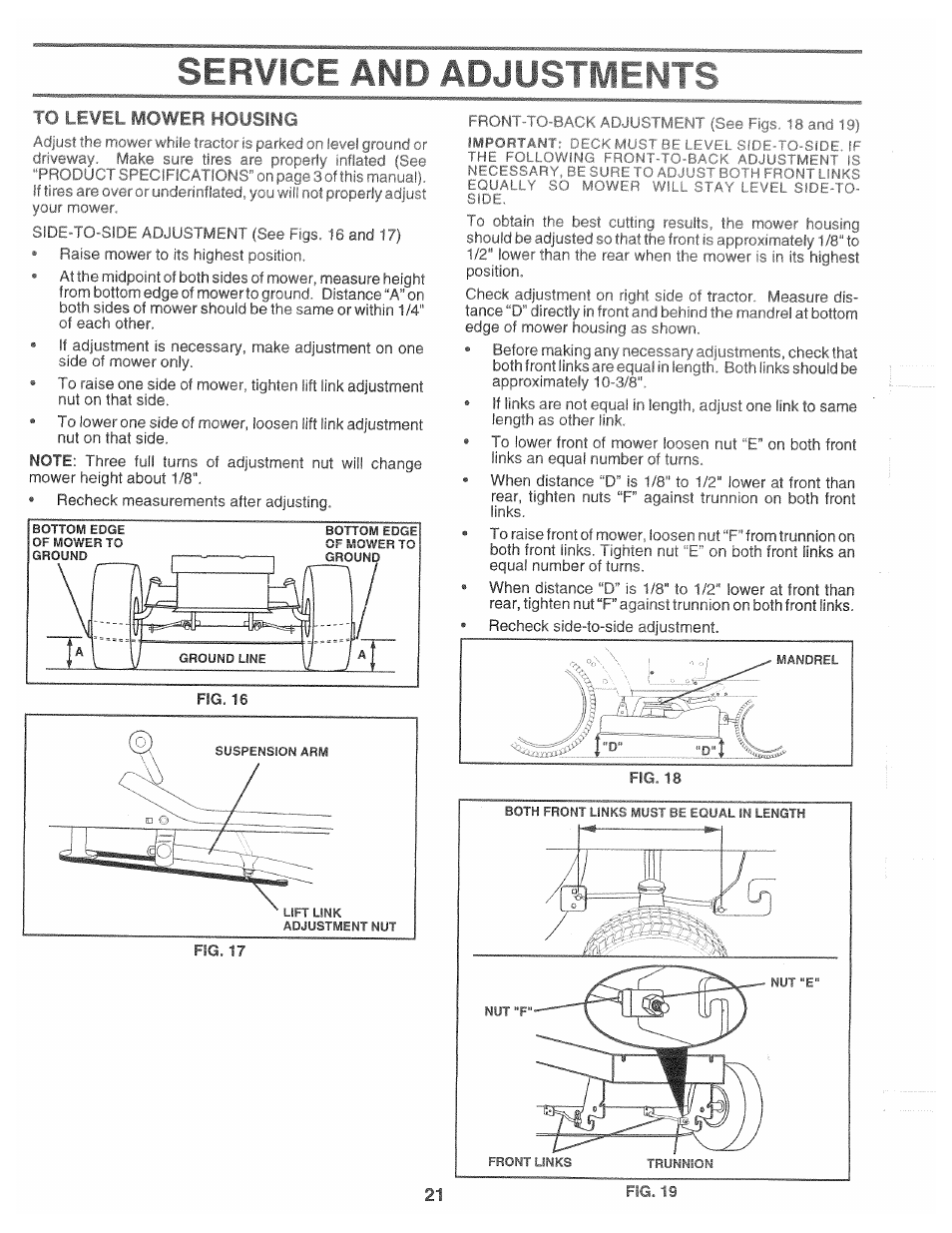 Service and aojystm?>i ? s | Poulan 168191 User Manual | Page 21 / 48