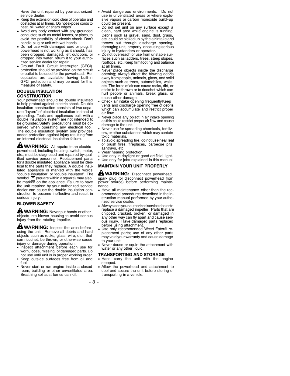 Poulan 3000B User Manual | Page 3 / 6