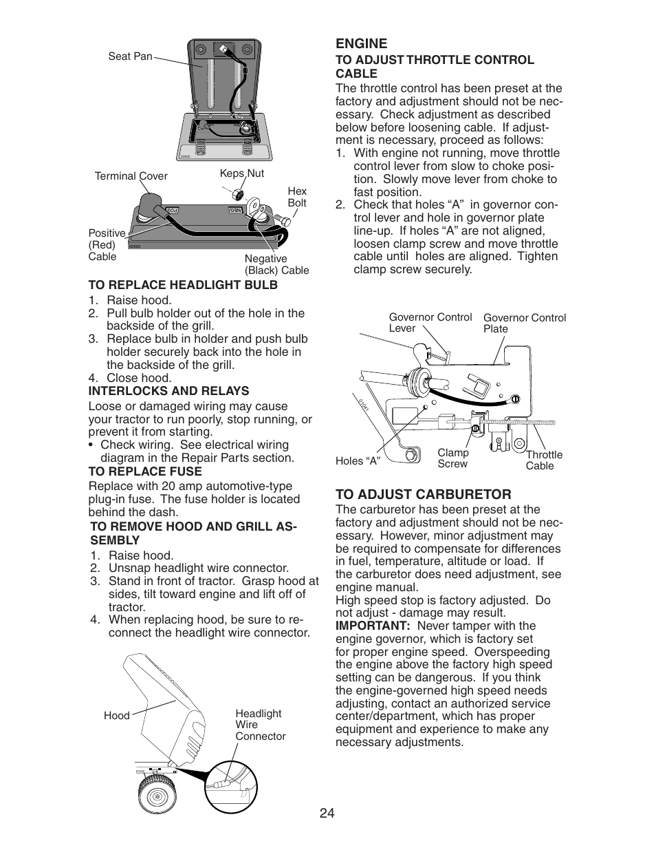 Engine | Poulan 271490 User Manual | Page 24 / 31