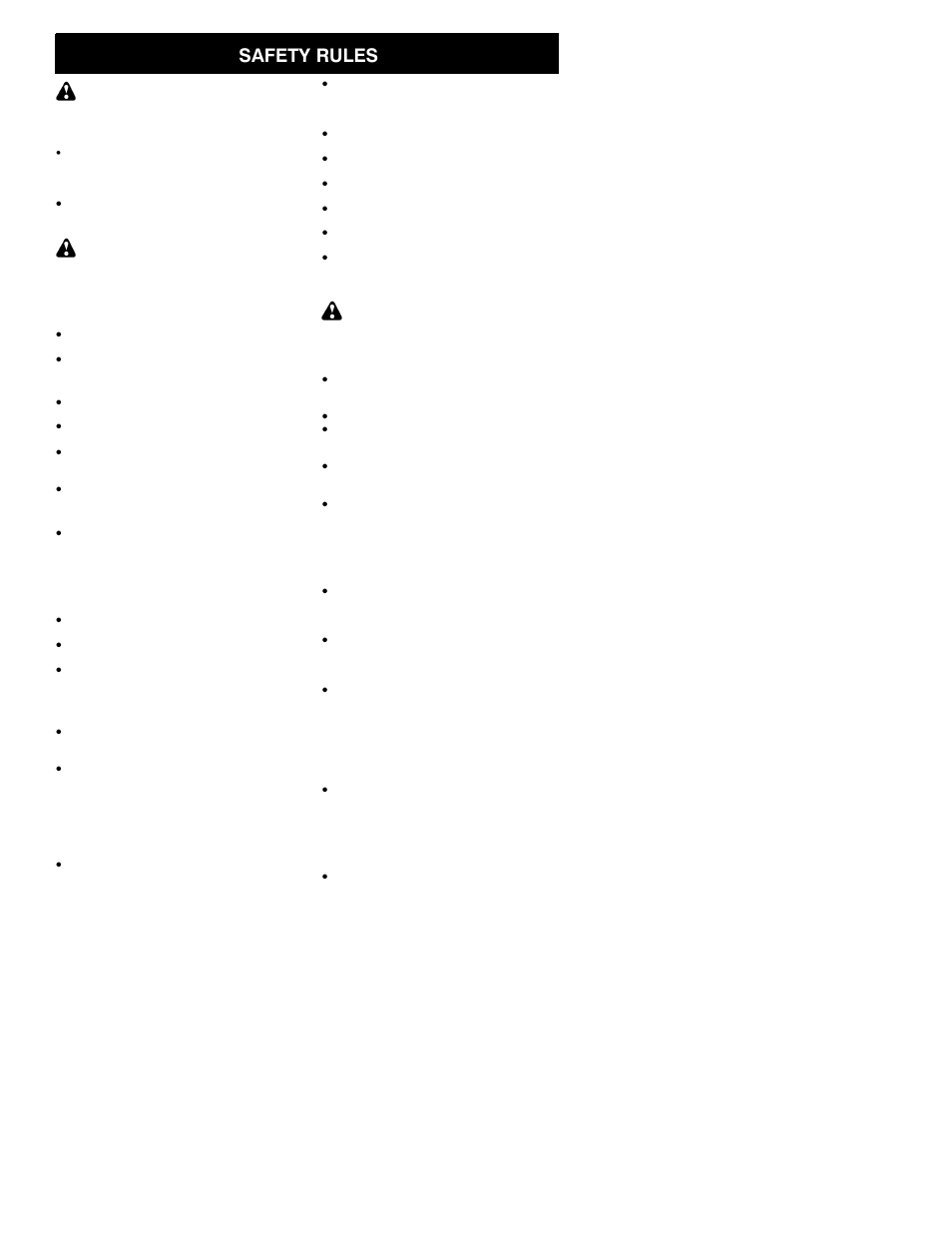 Safety rules, Warning | Poulan 530163809 User Manual | Page 2 / 12