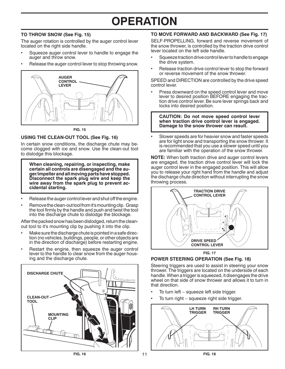 Operation | Poulan 421102 User Manual | Page 11 / 40
