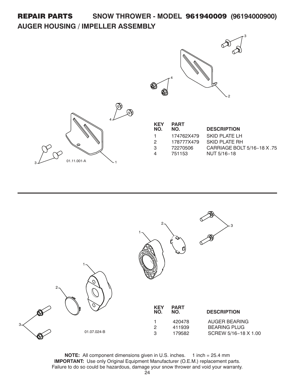 Poulan 96194000900 User Manual | Page 24 / 40