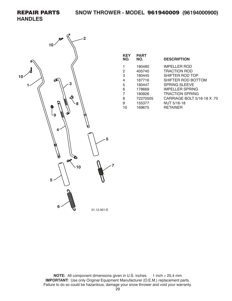 Poulan 96194000900 User Manual | Page 29 / 40