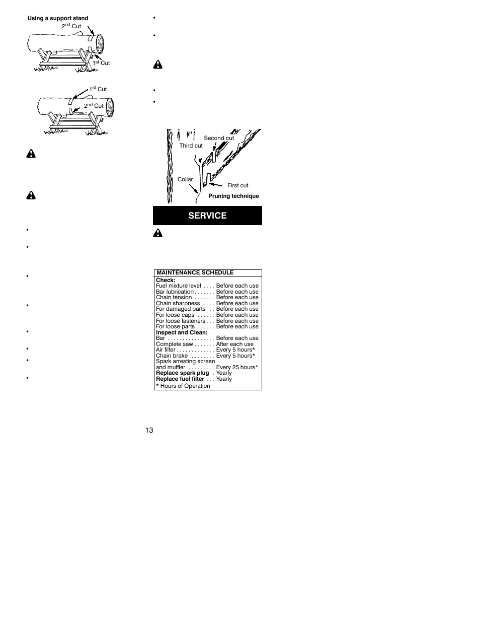 Service | Poulan 530164284 User Manual | Page 13 / 18