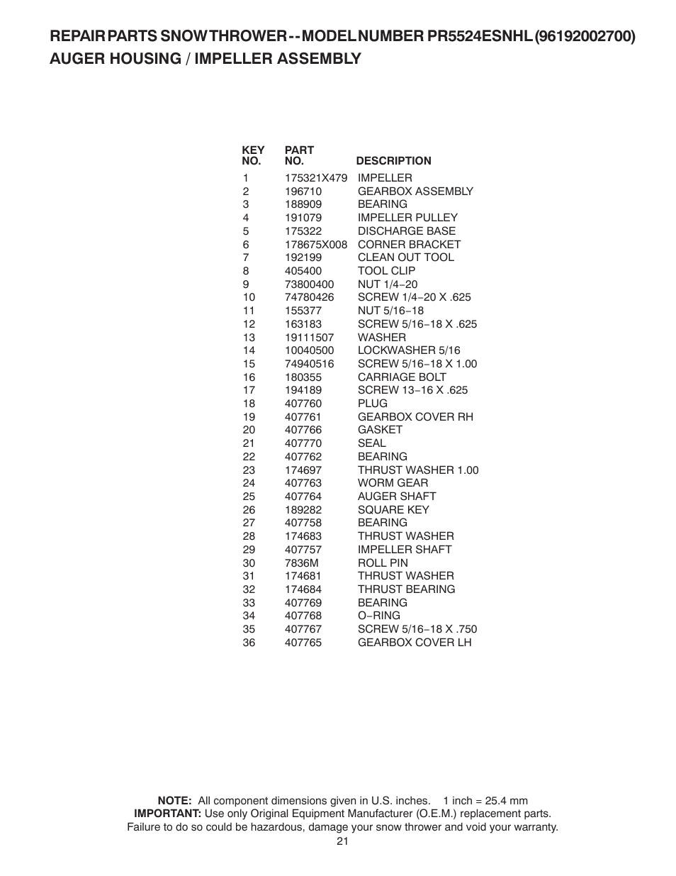 Poulan 425353 User Manual | Page 21 / 40