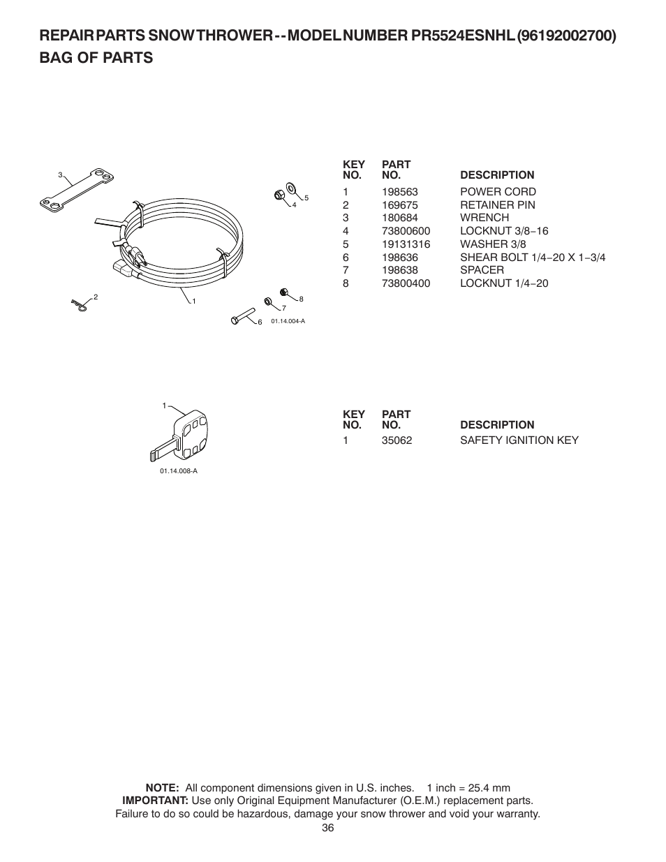 Poulan 425353 User Manual | Page 36 / 40