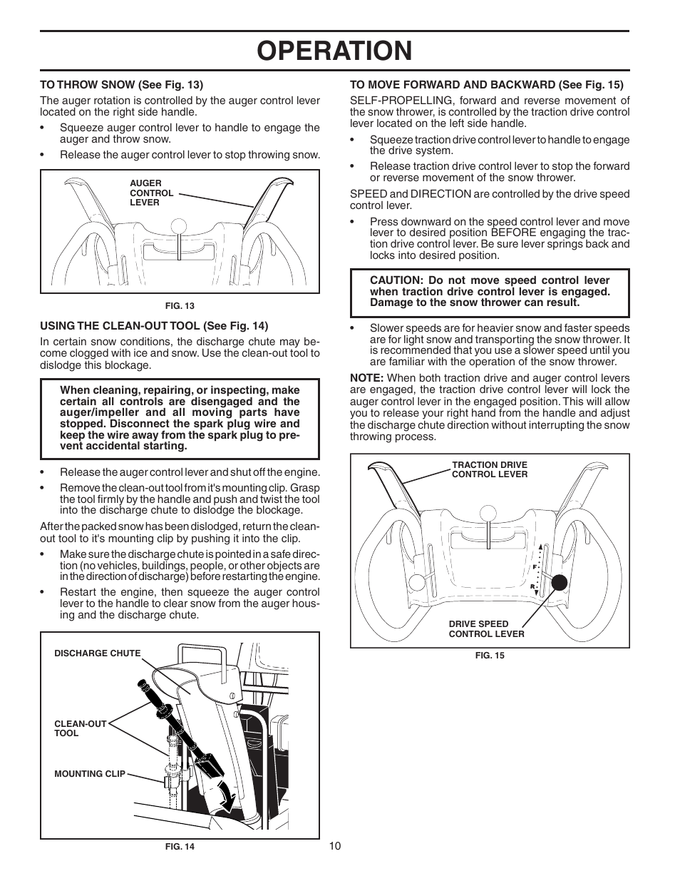 Operation | Poulan 403919 User Manual | Page 10 / 20