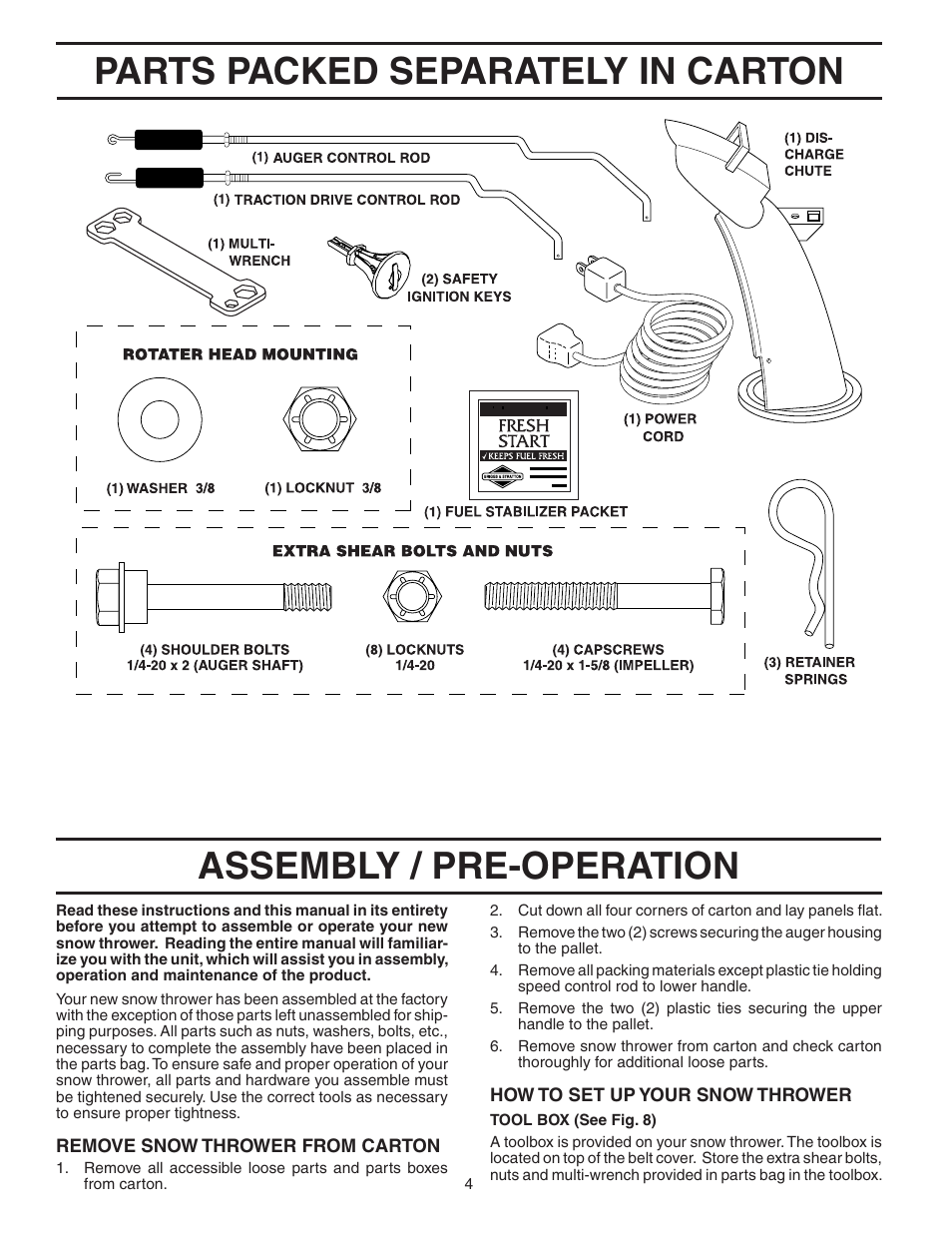 Poulan 403919 User Manual | Page 4 / 20