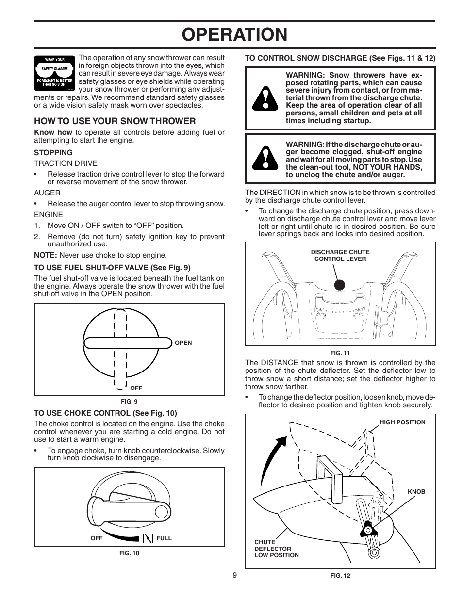Operation, How to use your snow thrower | Poulan 403919 User Manual | Page 9 / 20