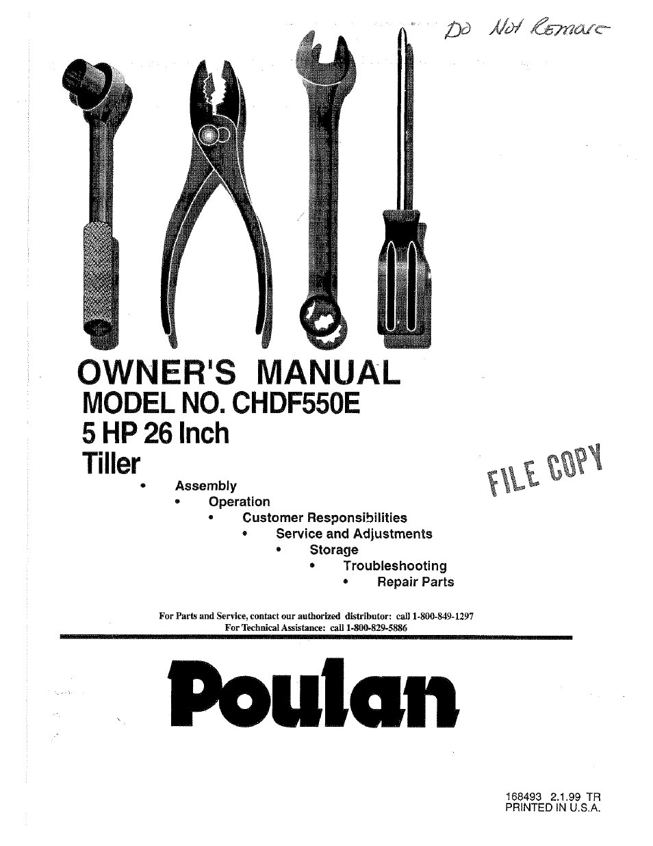 Poulan 168493 User Manual | 24 pages