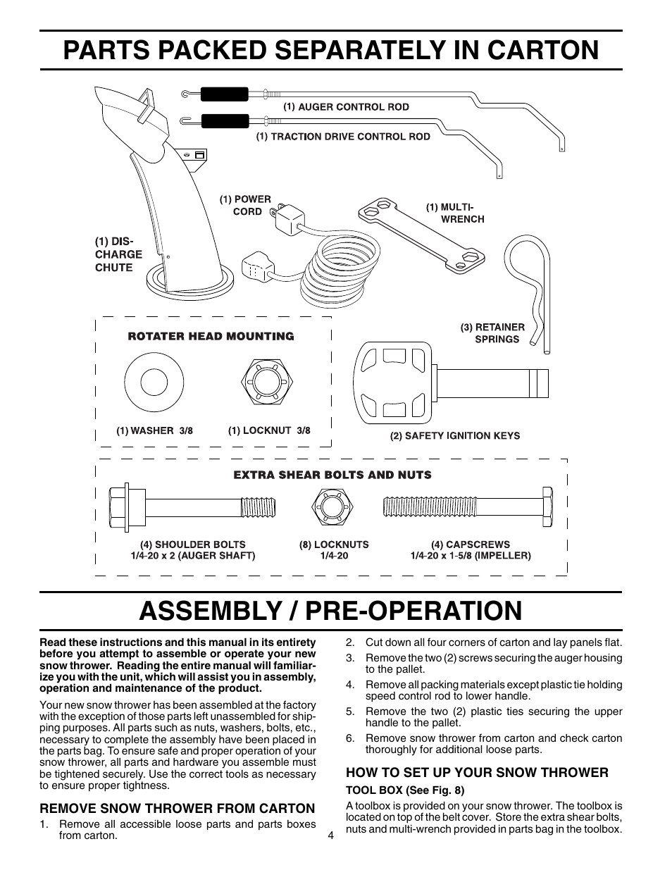 Poulan 96197000100 User Manual | Page 4 / 20
