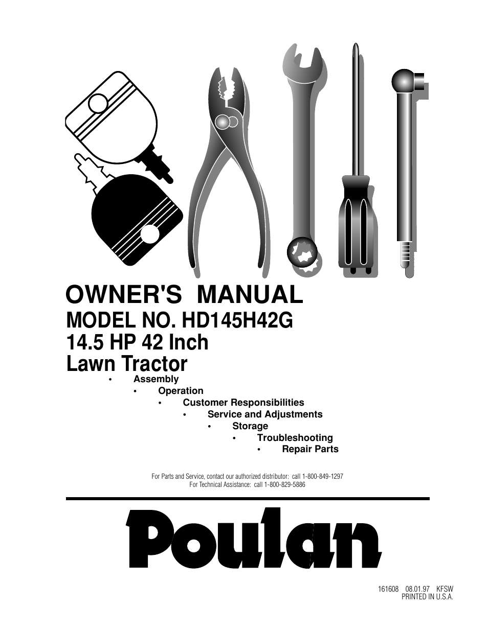 Poulan 161608 User Manual | 51 pages