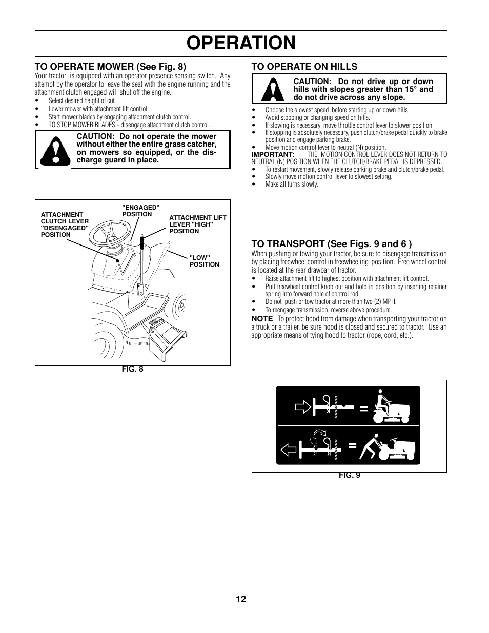 Operation | Poulan 161608 User Manual | Page 12 / 51