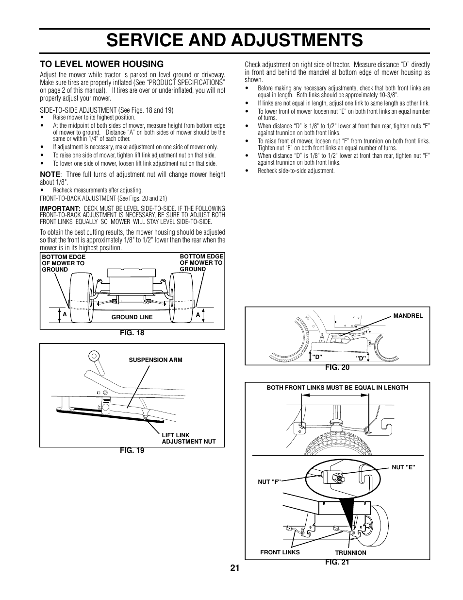 Service and adjustments | Poulan 161608 User Manual | Page 21 / 51