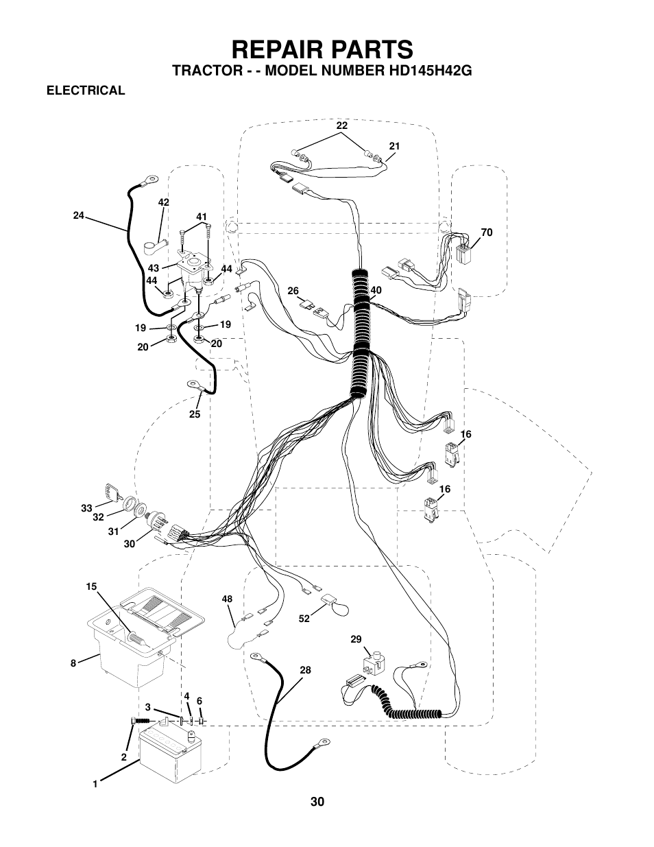 Repair parts | Poulan 161608 User Manual | Page 29 / 51