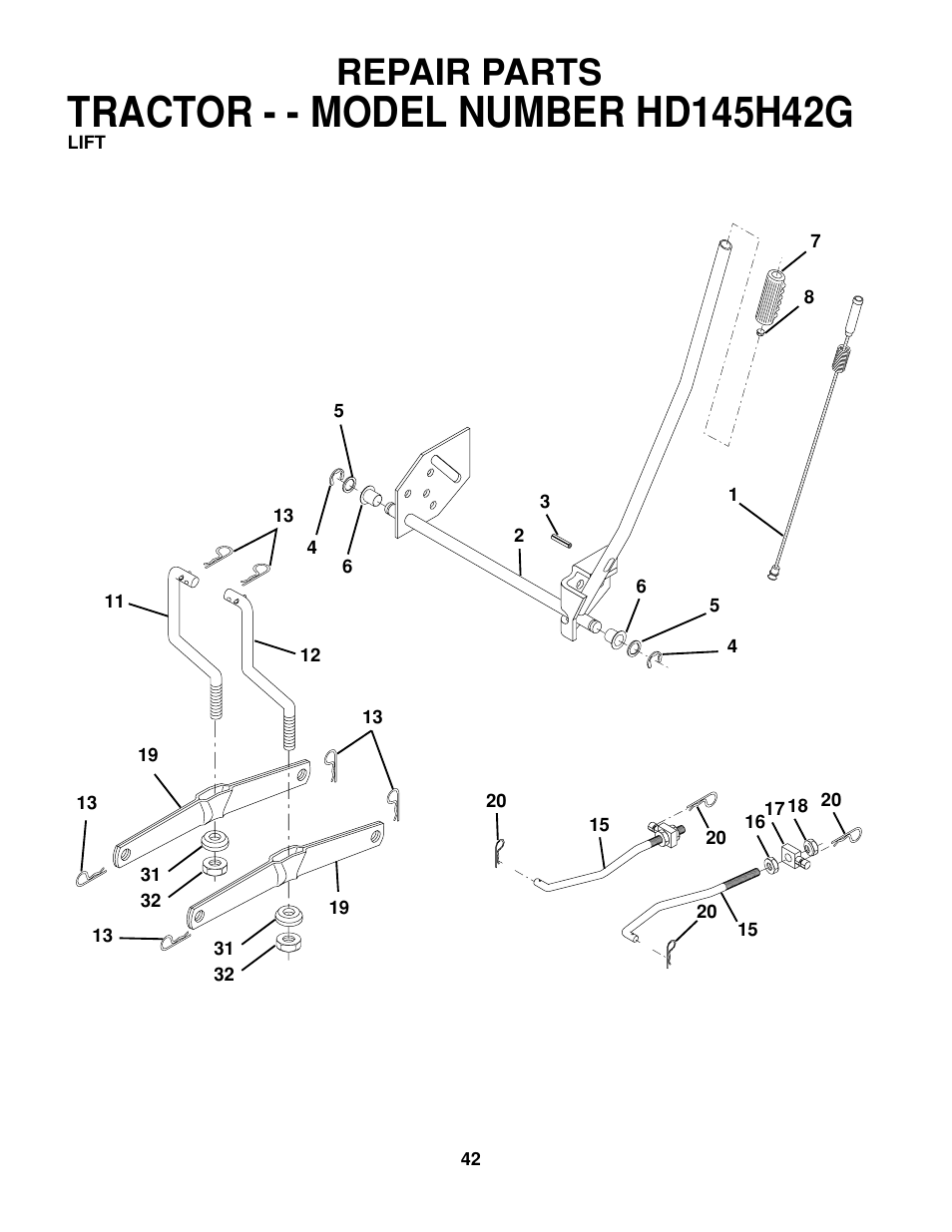 Repair parts | Poulan 161608 User Manual | Page 41 / 51