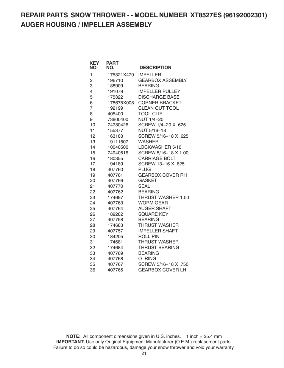 Poulan 422073 User Manual | Page 21 / 40