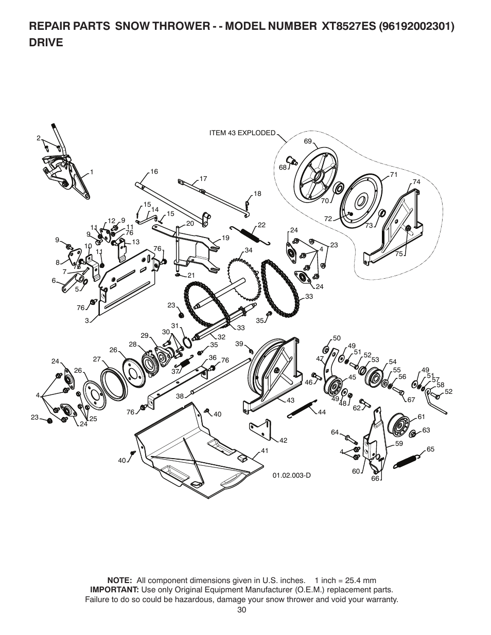 Poulan 422073 User Manual | Page 30 / 40