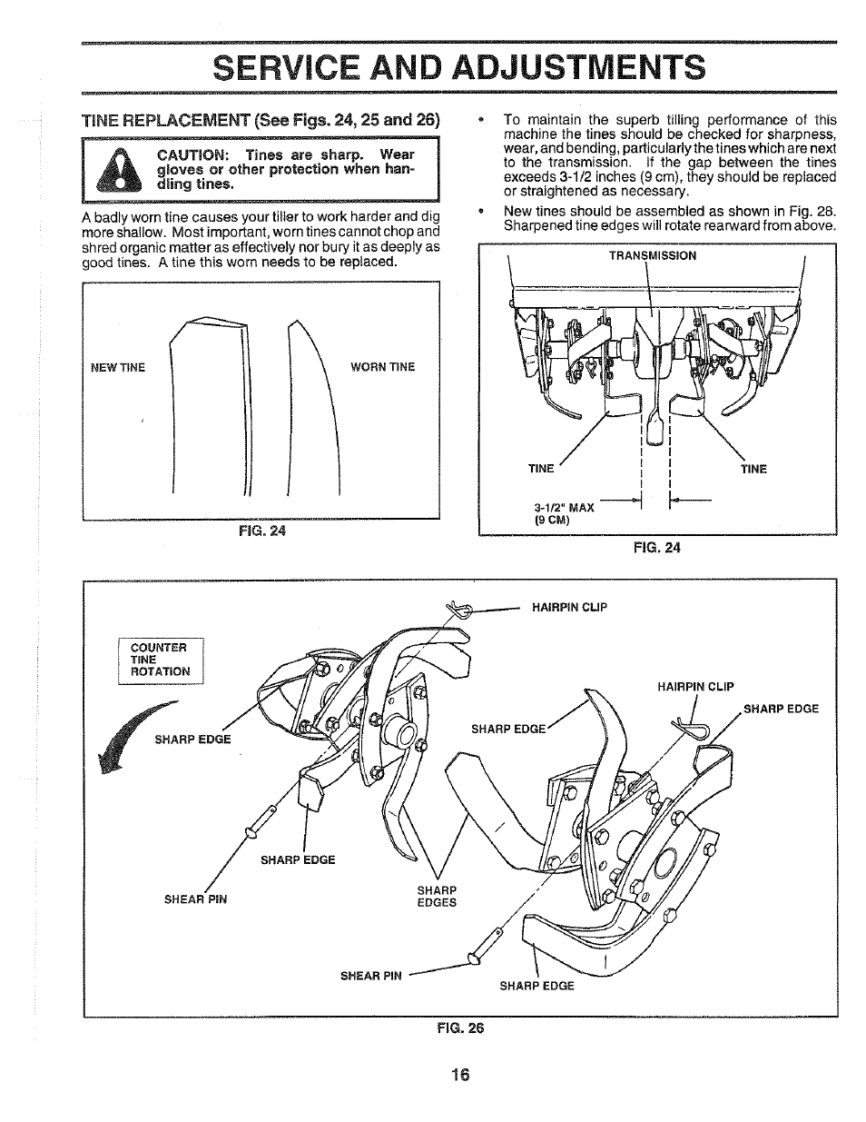 Service and adjustments | Poulan 164739 User Manual | Page 16 / 28
