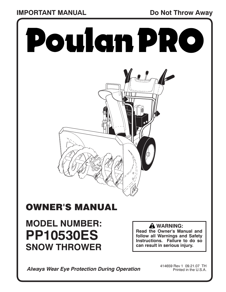 Poulan 414659 User Manual | 32 pages