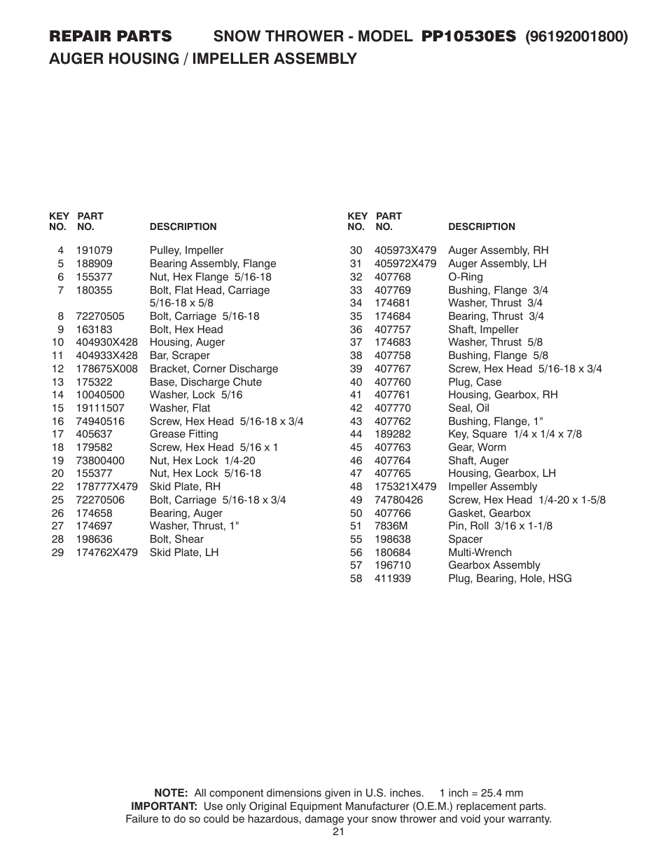 Poulan 414659 User Manual | Page 21 / 32