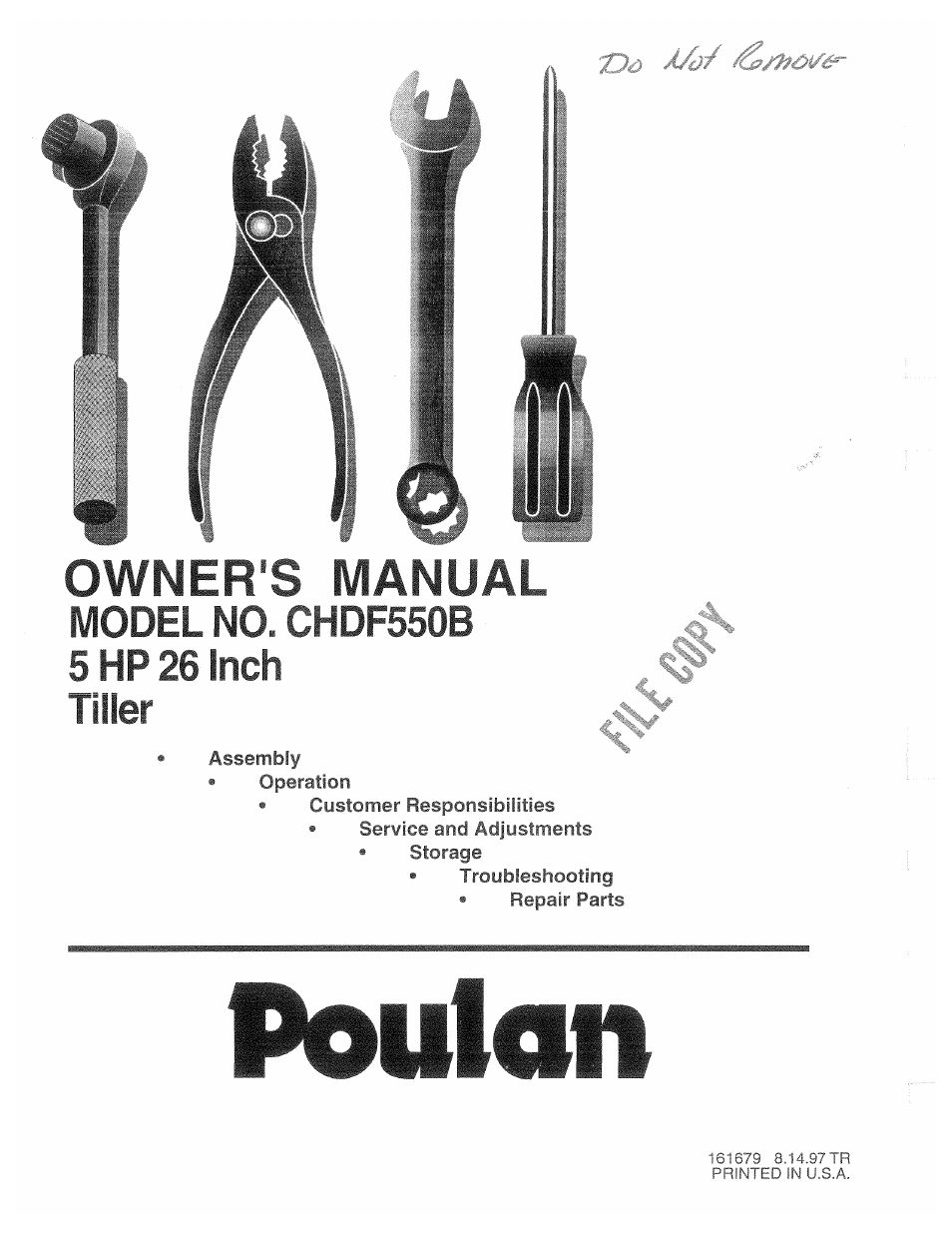 Poulan CHDF550B User Manual | 24 pages
