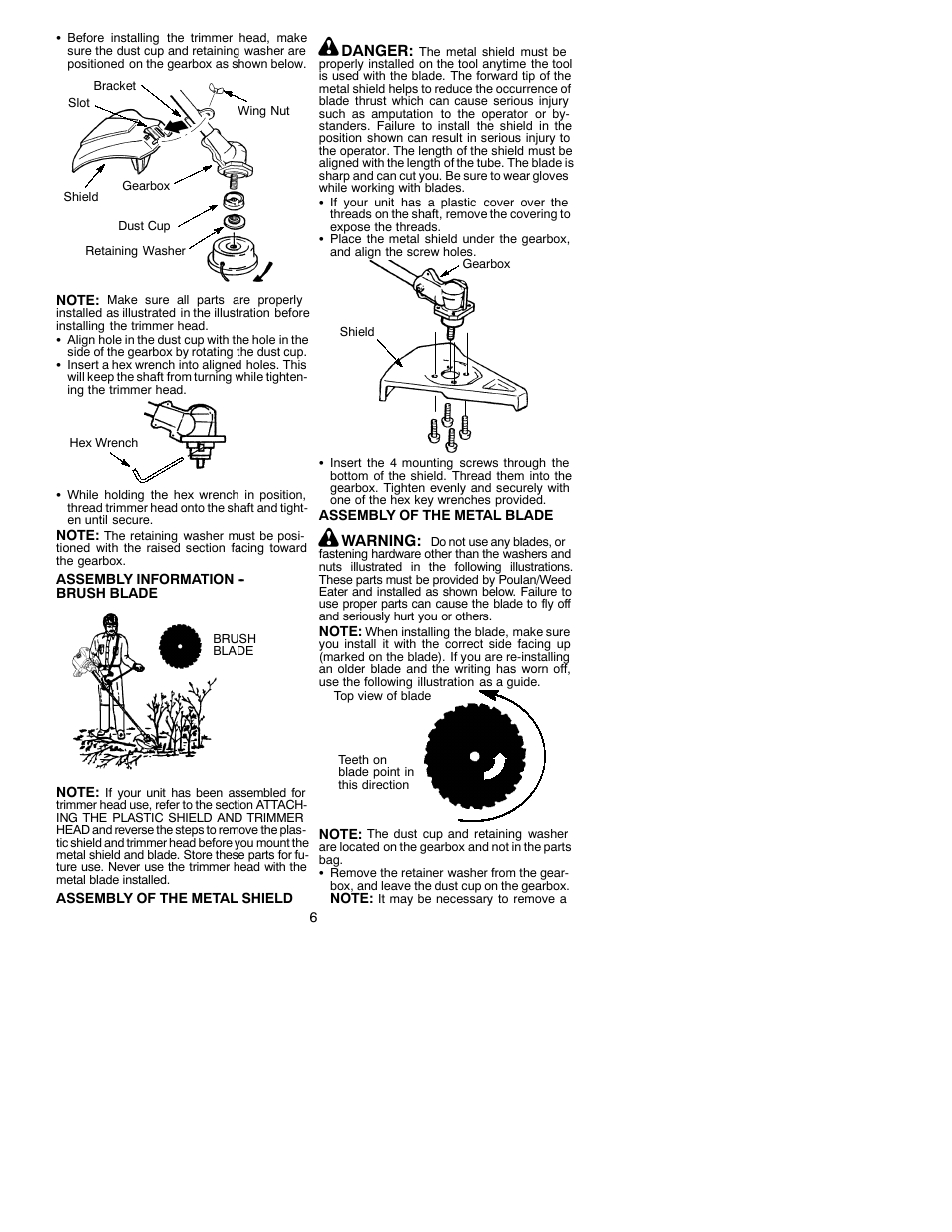 Poulan 530088847 User Manual | Page 6 / 12