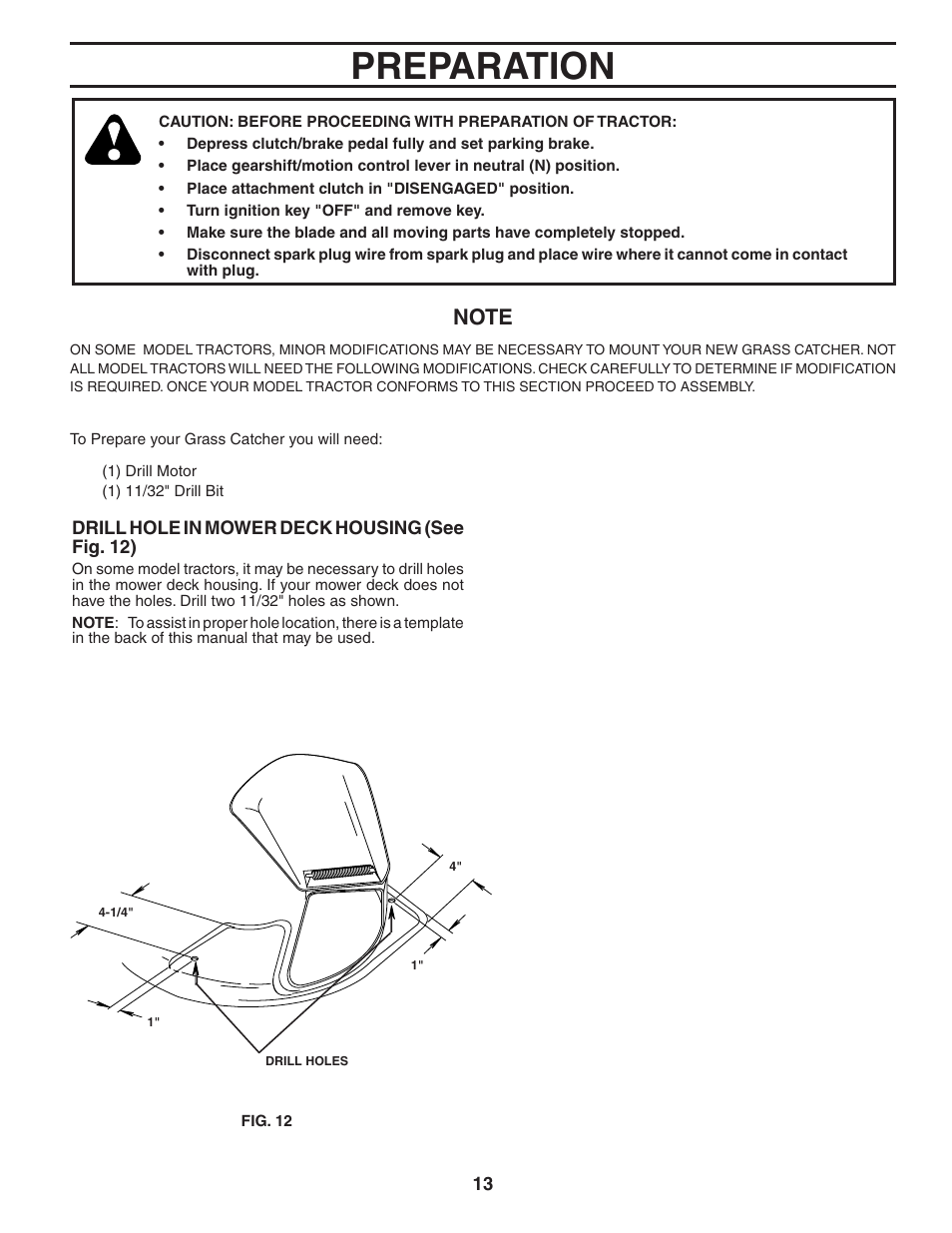 Preparation | Poulan C36C User Manual | Page 13 / 17