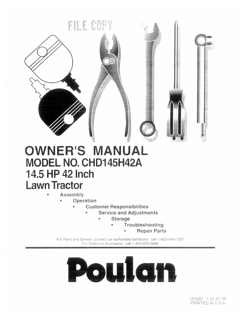 Poulan 157257 User Manual | 48 pages
